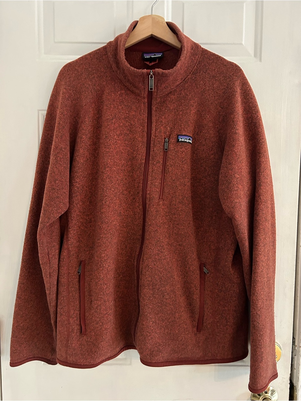 Patagonia Rust Red Full-Zip Fleece Jacket Coal Orange